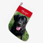 Petite Chaussette De Noël Black Lab Dog Personnalisé Animaux de Compagnie Ph (Devant (Accrochage))