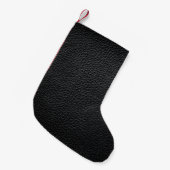 Petite Chaussette De Noël Black leather texture and backgroundleather,textur (Devant (Accrochage))