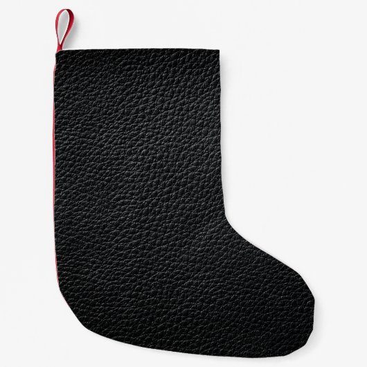 Petite Chaussette De Noël Black leather texture and backgroundleather,textur (Devant)