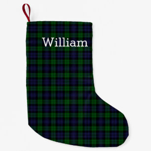 Petite Chaussette De Noël Black Watch Tartan Plaid Personnalisé