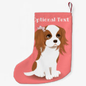 Petite Chaussette De Noël Blenheim Cavalier King Charles Spaniel rose (Dos)
