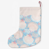 Petite Chaussette De Noël Bleu de Noël côtier (Dos)