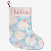 Petite Chaussette De Noël Bleu de Noël côtier (Devant)