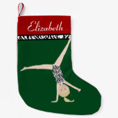 Petite Chaussette De Noël Blonde Gymnaste Noël personnalisé (Devant)