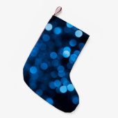 Petite Chaussette De Noël Blue glitter bokeh texture lights (Devant (Accrochage))