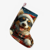 Petite Chaussette De Noël Blue Heeler Dog Roller Dessous de verre Noël (Devant (Accrochage))
