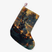 Petite Chaussette De Noël Blue Heeler Noël Festive Voyage (Devant (Accrochage))