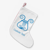 Petite Chaussette De Noël Blue Lyre (Devant (Accrochage))