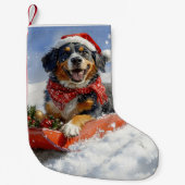 Petite Chaussette De Noël Bluetick Coonhound Dog dans Sledge Noël (Devant)