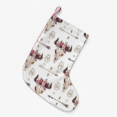 Petite Chaussette De Noël Boho aquarelle : flèches, motif crâne. (Devant (Accrochage))