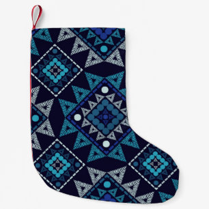 Petite Chaussette De Noël Boho ethnique sans couture motif