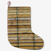 Petite Chaussette De Noël Bois d'époque en bois (Devant)