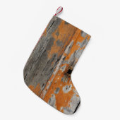 Petite Chaussette De Noël Bois orange et marron (Devant (Accrochage))