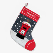 Petite Chaussette De Noël Boîte postale de Noël personnalisée et rangement d (Devant (Accrochage))