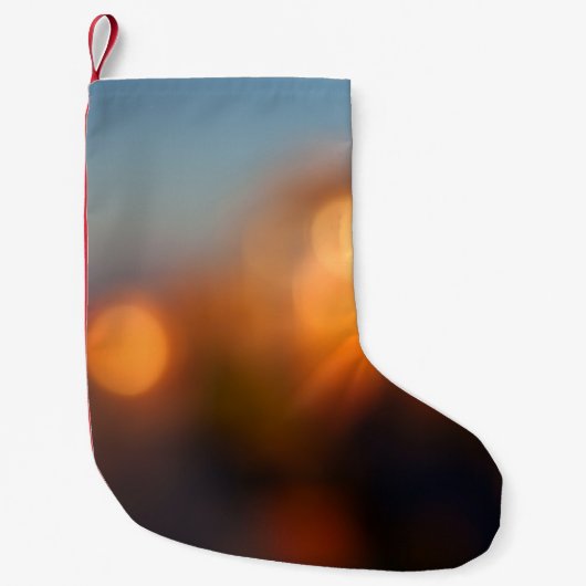 Petite Chaussette De Noël Bokeh (Devant)