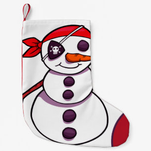Petite Chaussette De Noël bonhomme de neige pirate Noël