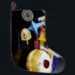 Petite Chaussette De Noël Bonne Hanoukka Star de David menorah Dreidel Slipp<br><div class="desc">Heureux Hanoukka Star de David menorah Dreidel SlipperyJoe's Celebration Candles Juif Hébreu Chanoukah cadeaux décorations judaïsme religion artistique</div>