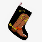 Petite Chaussette De Noël Boot Cowboy avec éperon Noël Stocker (Devant (Accrochage))