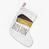 Petite Chaussette De Noël Boston Massachusetts Cream Pie Slice Bakery (Devant (Accrochage))