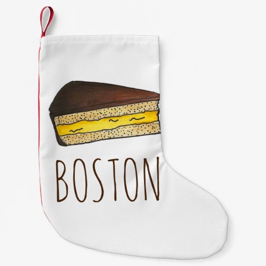 Petite Chaussette De Noël Boston Massachusetts Cream Pie Slice Bakery (Devant)