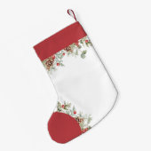 Petite Chaussette De Noël Botaniques de Noël Rustique (Dos (Accrochage))