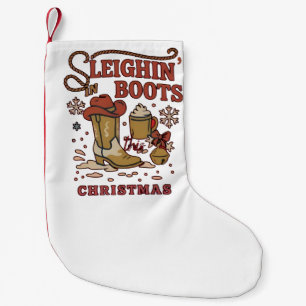 Petite Chaussette De Noël Botillons de traîneau ce Noël Funny West Cowboy