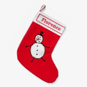 Petite Chaussette De Noël Bouchon De Neige Personnalisé (Devant (Accrochage))