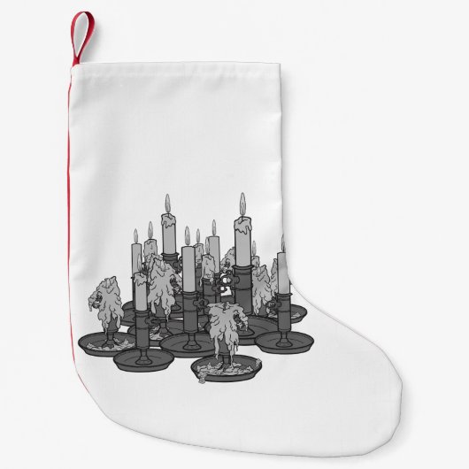 Petite Chaussette De Noël Bougies (Devant)