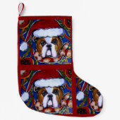 Petite Chaussette De Noël Bouledogue       (Devant)