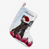 Petite Chaussette De Noël Bouledogue français de Noël (Devant (Accrochage))
