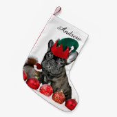 Petite Chaussette De Noël Bouledogue français de Noël (Devant (Accrochage))