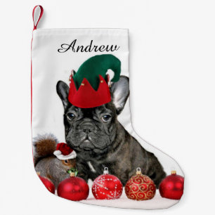 Petite Chaussette De Noël Bouledogue français de Noël