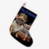 Petite Chaussette De Noël Bouledogue français Noël Couronne (Devant (Accrochage))