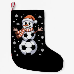 Petite Chaussette De Noël Boules de football drôles de Noël en sapin en bonh