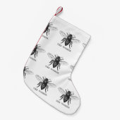 Petite Chaussette De Noël Bourdon noir ouvrier abeille miel (Devant (Accrochage))