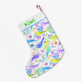 Petite Chaussette De Noël Bouteilles en Aquarelle Whimsical (Dos (Accrochage))