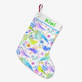 Petite Chaussette De Noël Bouteilles en Aquarelle Whimsical (Devant (Accrochage))