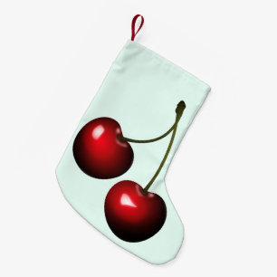 Petite Chaussette De Noël Boutique de Noël en cerisier rouge - personnalisab
