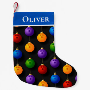 Petite Chaussette De Noël Bowling Tenpin Noël Décorations de Noël Nom