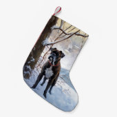 Petite Chaussette De Noël Boxe Laisser Neige Noël (Devant (Accrochage))