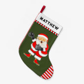 Petite Chaussette De Noël Boxeur Boxe (Devant (Accrochage))