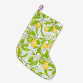 Petite Chaussette De Noël Branche de citronnier : Motif sans fil (Devant (Accrochage))