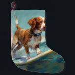 Petite Chaussette De Noël Bretagne Spaniel Beach Surf Peinture<br><div class="desc">Plongez dans le monde ludique de l'aventure canine avec cette peinture captivante. Un chien en ébullition se rend aux vagues, chevauchant habilement le surf sur une plage baisée par le soleil. L'oeuvre d'art vibrante capte magnifiquement l'essence de l'excitation au bord de la plage tandis que le chien court sans crainte...</div>