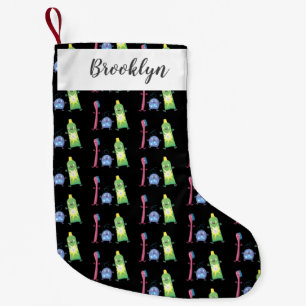 Petite Chaussette De Noël Brosse à dents mignonne dentifrice dentaire soie d