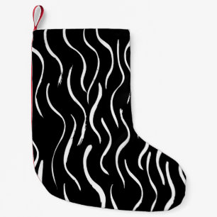Petite Chaussette De Noël Brosse le motif de grunge. Blanc et noir.abstrait,