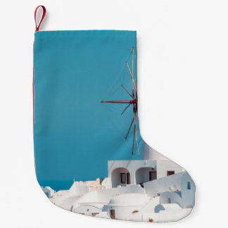 Petite Chaussette De Noël Brown and white windmill