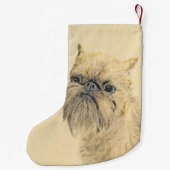 Petite Chaussette De Noël Bruxelles Griffon Peinture - Cute Original Chien A (Dos)