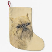 Petite Chaussette De Noël Bruxelles Griffon Peinture - Cute Original Chien A (Devant)