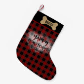 Petite Chaussette De Noël Buffalo Check YAPPY HOWLIDATS (Devant (Accrochage))