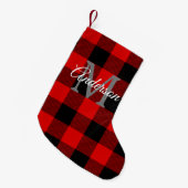 Petite Chaussette De Noël Buffalo rouge abattu | Initiale personnelle | Cade (Devant (Accrochage))